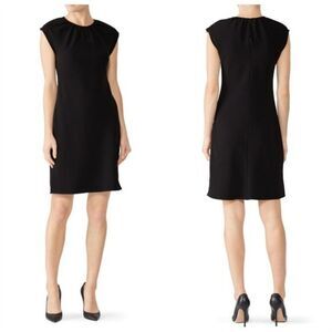 Theory Classic Crepe Shirred Dress
